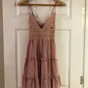Blush colored, light flowy dress